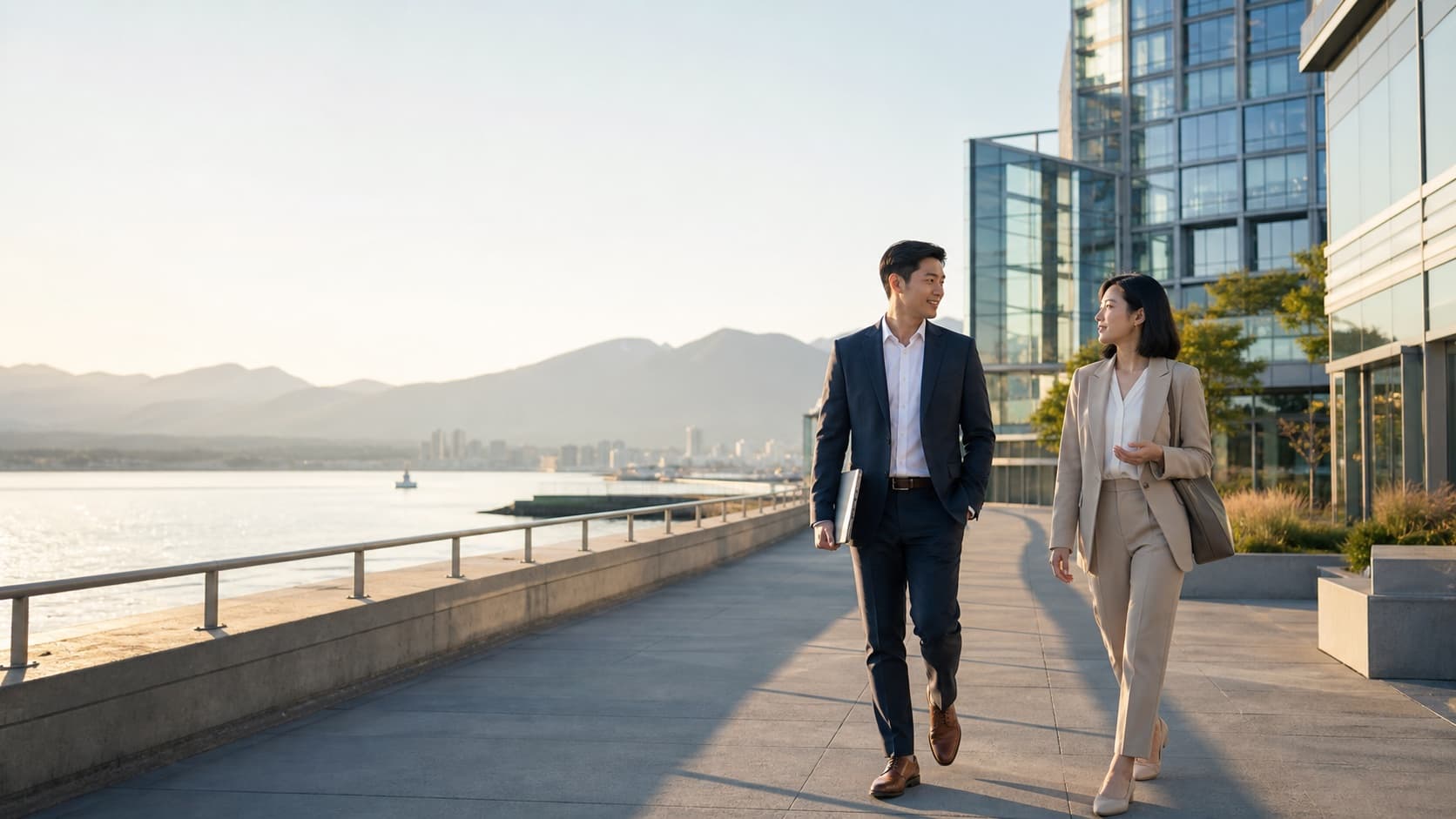 밴쿠버 도심의 캐나다 비즈니스 환경